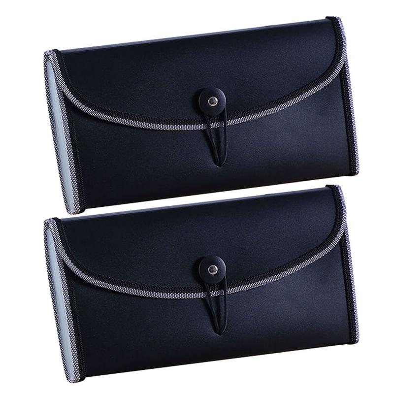 2Pcs Mini Accordion File Folders 13 Pockets Receipt File Expanding Wallet Folder: Default Title