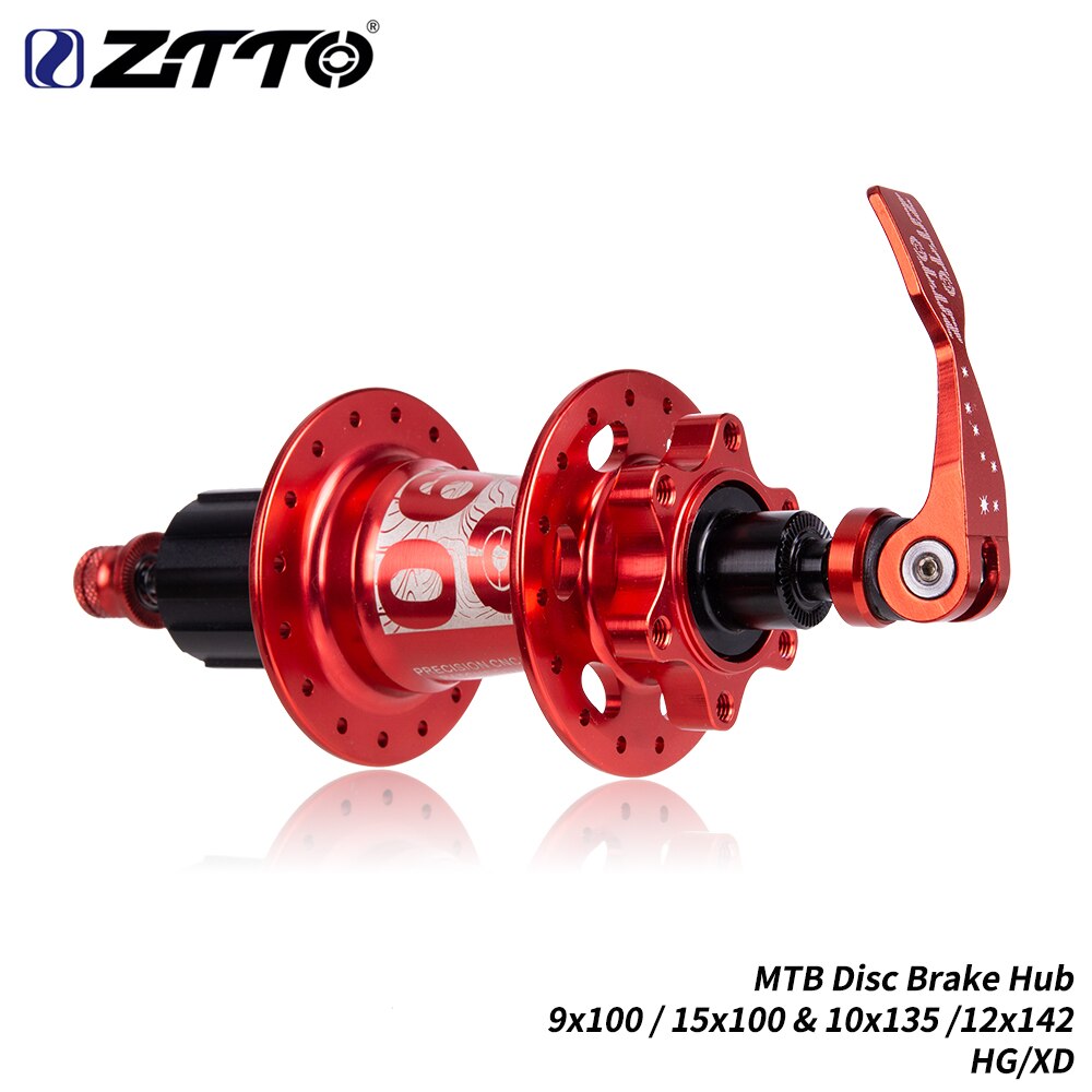 ZTTO Mountain Bike 32 Holes Disc Brake Hub DR190 54T Ratchet Bearings Thru Axle Quick Release HG XD MS Front Rear 15x100 12x142