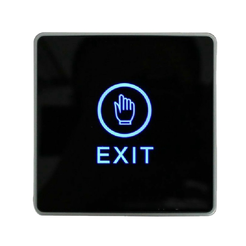 -Push Press Exit Button Door Eixt Release Button for Access Control System for Home Security Protection with LED Indicator