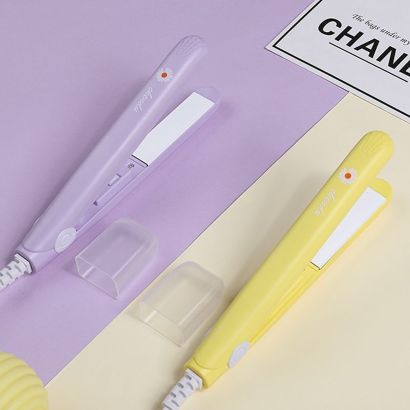 Plancha de pelo electrónica, Mini plancha alisadora de pelo portátil de cerámica plana, herramientas de estilismo