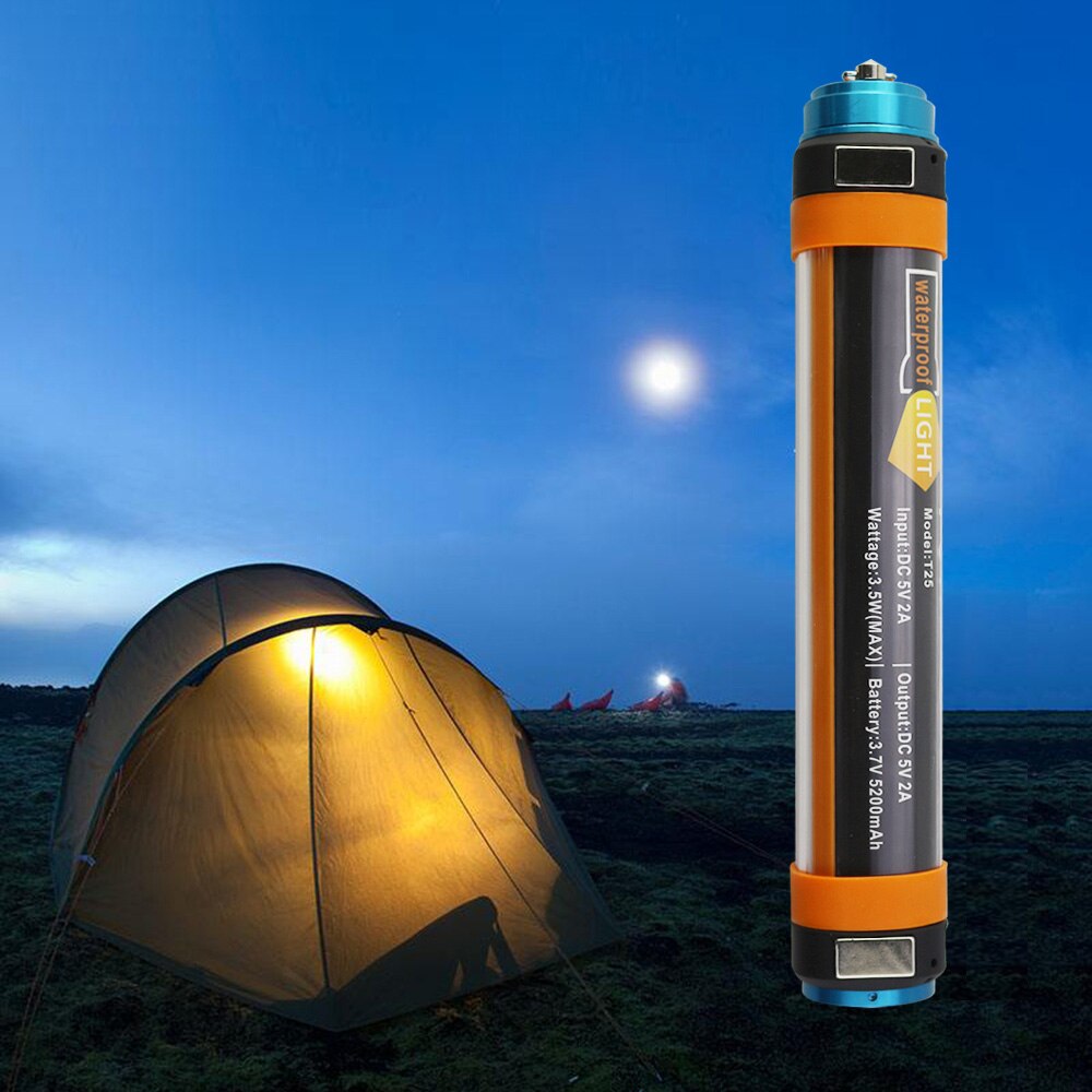 Draagbare Outdoor Camping Zaklamp IP68 Waterdichte Oplaadbare Batterij Powerbank Sos Emergency Led Licht 6 Modus