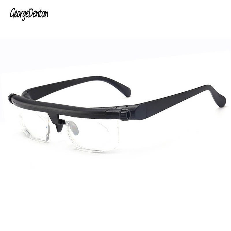 -600 + 300 Bijziendheid Verziendheid Leesbril Dual-Gebruik Brandpuntsafstand Verstelbare Leesbril Trimmen-6d + 3D Originele Doos