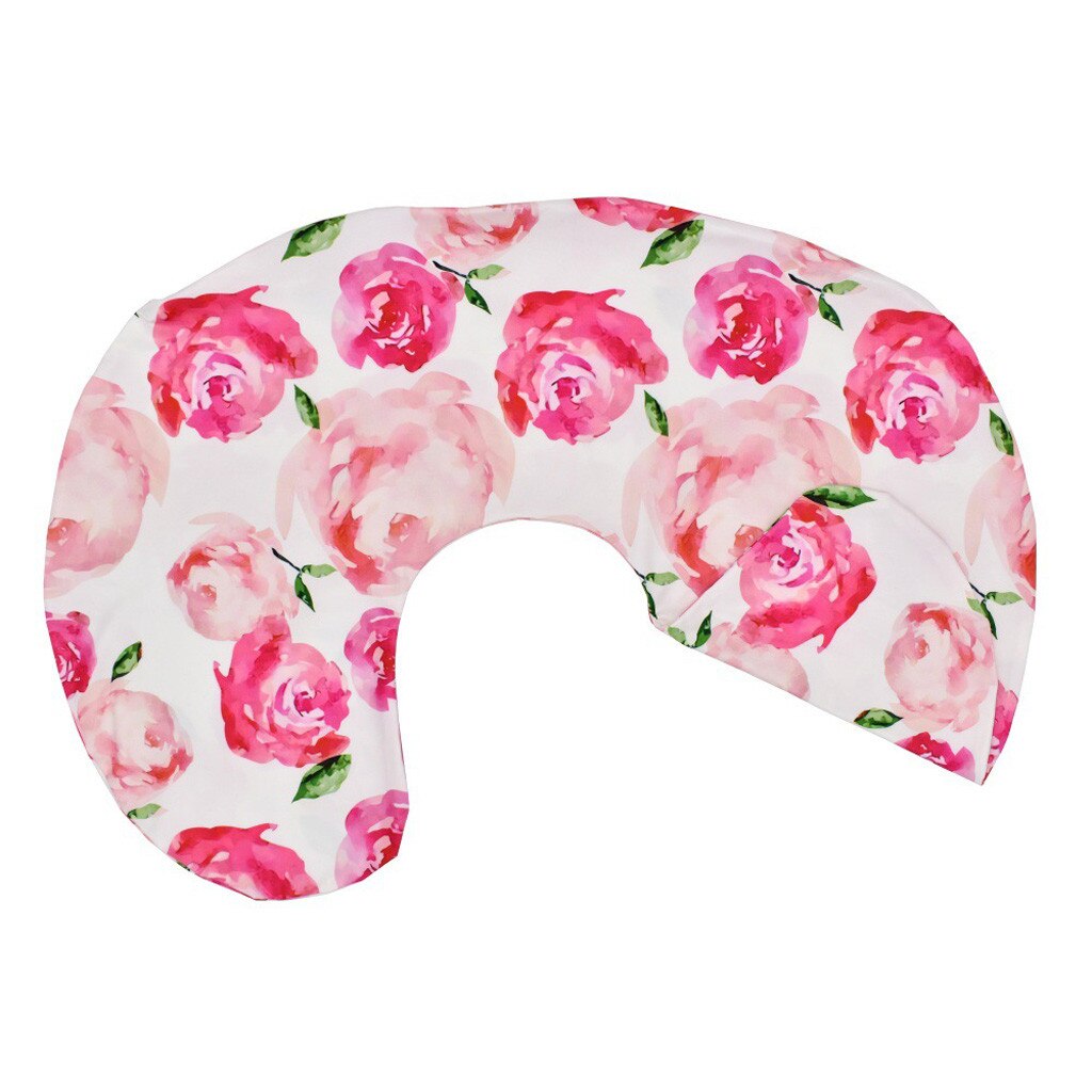 Oreiller d'allaitement en forme de U pour -né, coussin de taille en coton, soins pour bébé: Rose