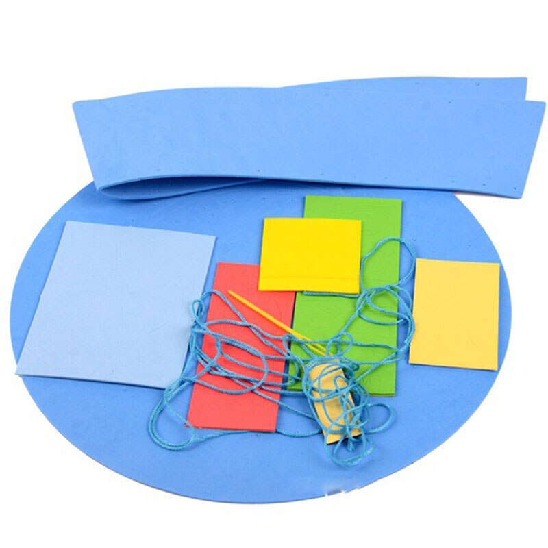 Chapeau tissé en papier mousse EVA créative, 1 pièce, motifs de fleurs et d&#39;étoiles, Art de maternelle, bricolage pour enfants, jouets artisanaux, décorations de fête,