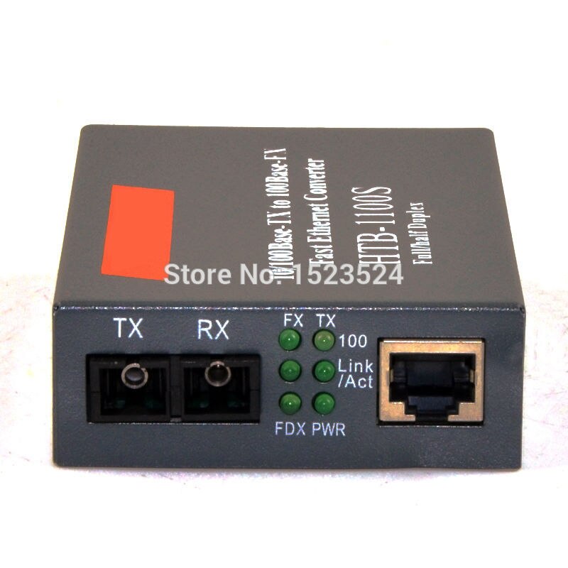 HTB-1100S Optische Media Converter 10/100Mbps RJ45 Single Mode Duplex Fiber Sc Poort Converter 25Km