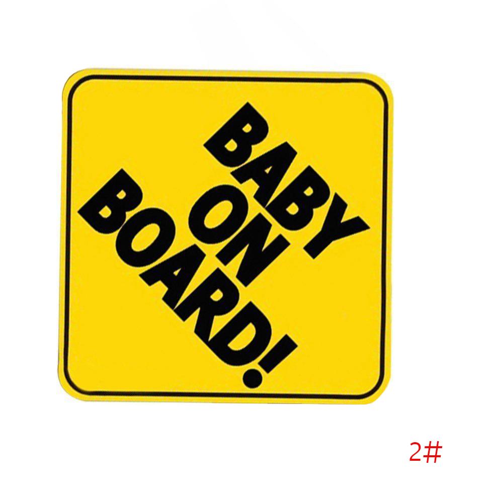 BABY ON BOARD Reflective Car Sticker Tail Warning Sign Decal "Baby on Road" Road Safety Car Sticker Reflector