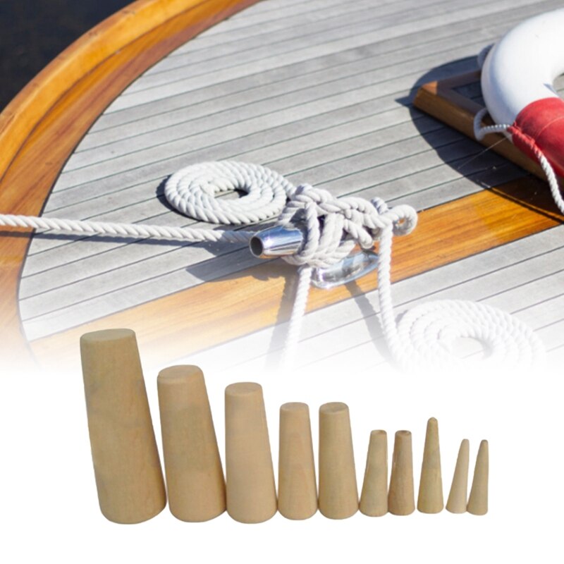 10PCS Emergency Marine Safety Wooden Plug for Boat Yacht Sailing Fishing