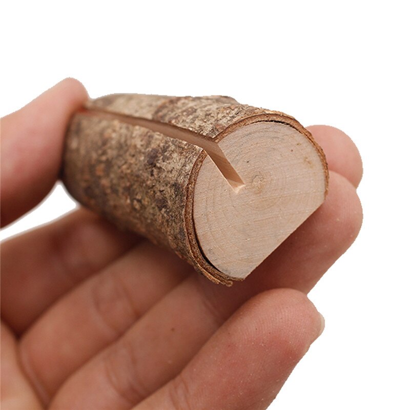 10pcs Wedding Place Wooden Card Holders Table Number Stands for Wedding Table Name Number Business Card Holder Decorations