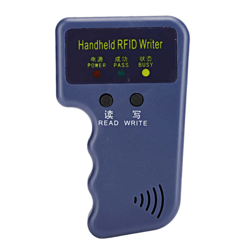 Reader Writer 125KHz 5W Handheld Key Key Card Reader Duplicator Copier ID Card Reader Writer Programmer with 6 Keychain/ 6 Card