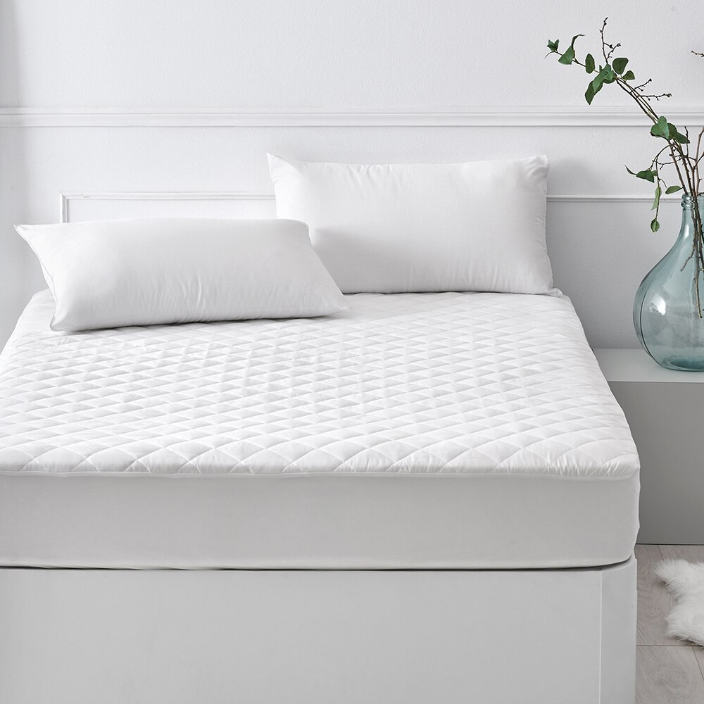 Pikolin Home -Protector/cubre colchón acolchado con fibra con tratamiento antiácaros, con membrana impermeable y transpirable