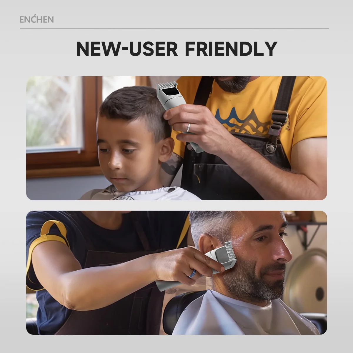 ENCHEN Tondeuse À Cheveux Machine De Coupe De Cheveux Tondeuse À Cheveux Professionnelle Rasoir À Barbe Tondeuse À Corps Réglable Sans Fil Pour Hommes Voyage Lock Barber - Boost 2
