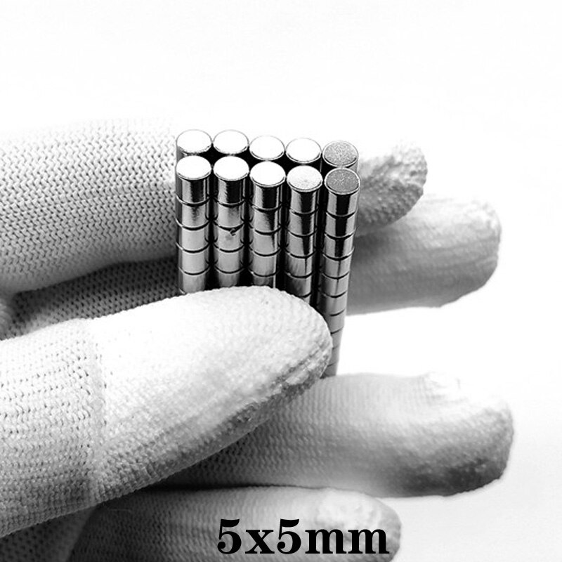 20 ~ 500 stücke 5x5mm Super Starke Neodym Magnet 5mm x 5mm Leistungsstarke Rabatt Magneten 5x5mm dauerhaft Kleine Runde Magnet blatt 5*5mm