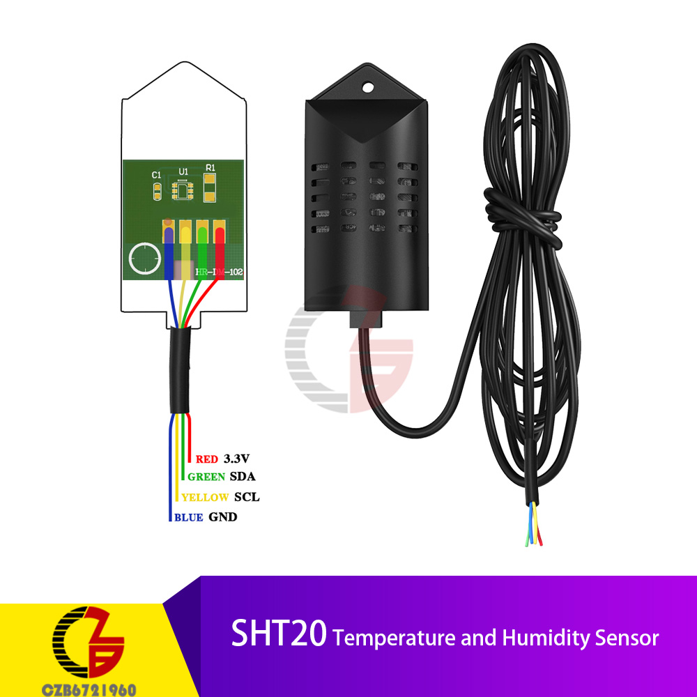 Modbus I2C RS485 SHT10/SHT20 Temperature Humidity Sensor Transmitter Module Soil Moisture for Incubator Thermostat Humidistat: Pink