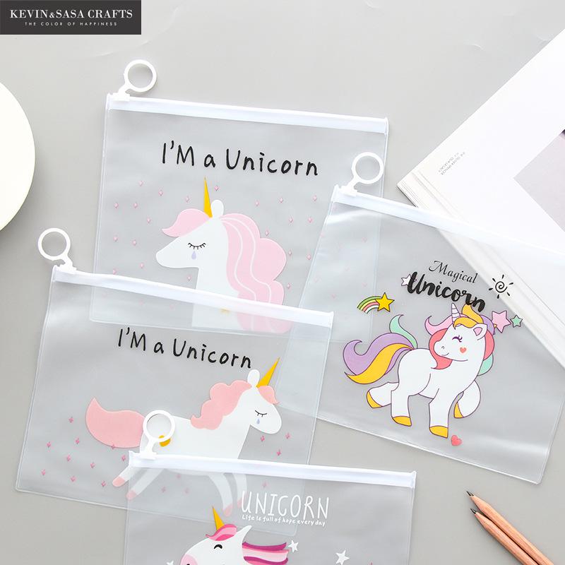 Porte-crayon licorne Kawaii, fournitures scolaires, sac à crayons, de papeterie, boîte à crayons mignonne, étui à crayons, outils scolaires de bureau
