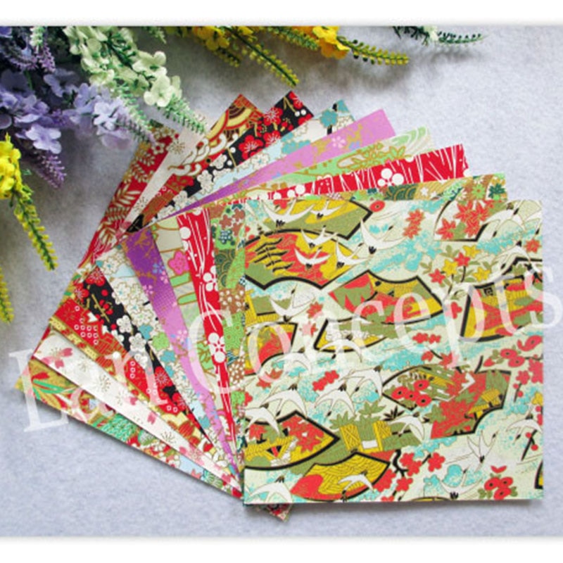 14X14cm Japanse Origami Papier Washi Papier Chiyogami Papier Yuzen Papier Voor Diy Ambachten Scrapbook-200 Stks/partij Gemengde Ontwerpen