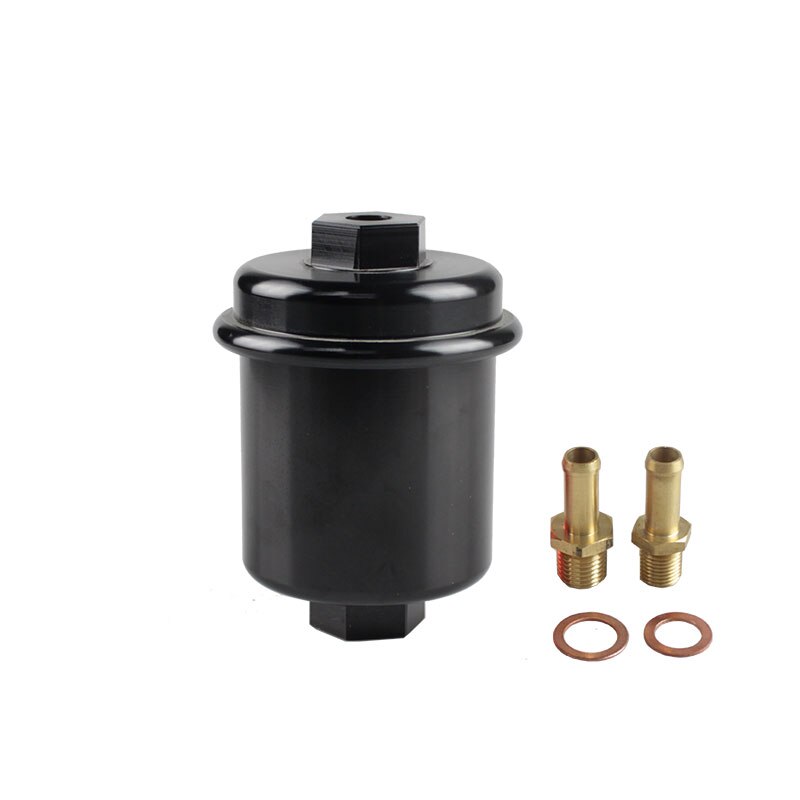 RASTP – filtre à carburant universel en aluminium, , haute Performance, filtre lavable: Black