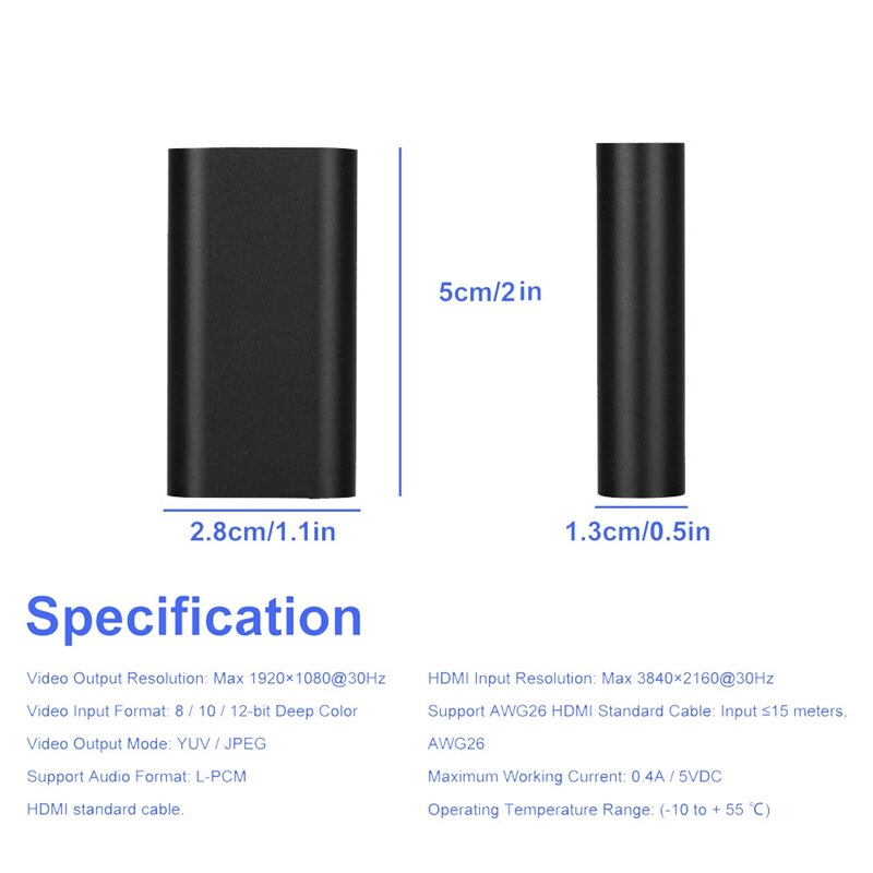 Scheda di Acquisizione video USB 2.0 HDMI video afferratore disco scatola per PS4 Gioco DVD HD Della Macchina Fotografica di Registrazione in Diretta streaming Trasmissione