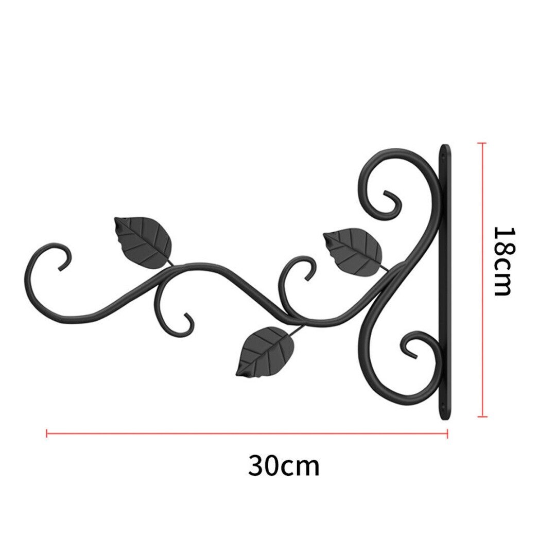 2X Garden Decoration Outdoor Wall Hanging Plant Flower Pot Basket Hanger Hook Suitable For Home Courtyard Garden