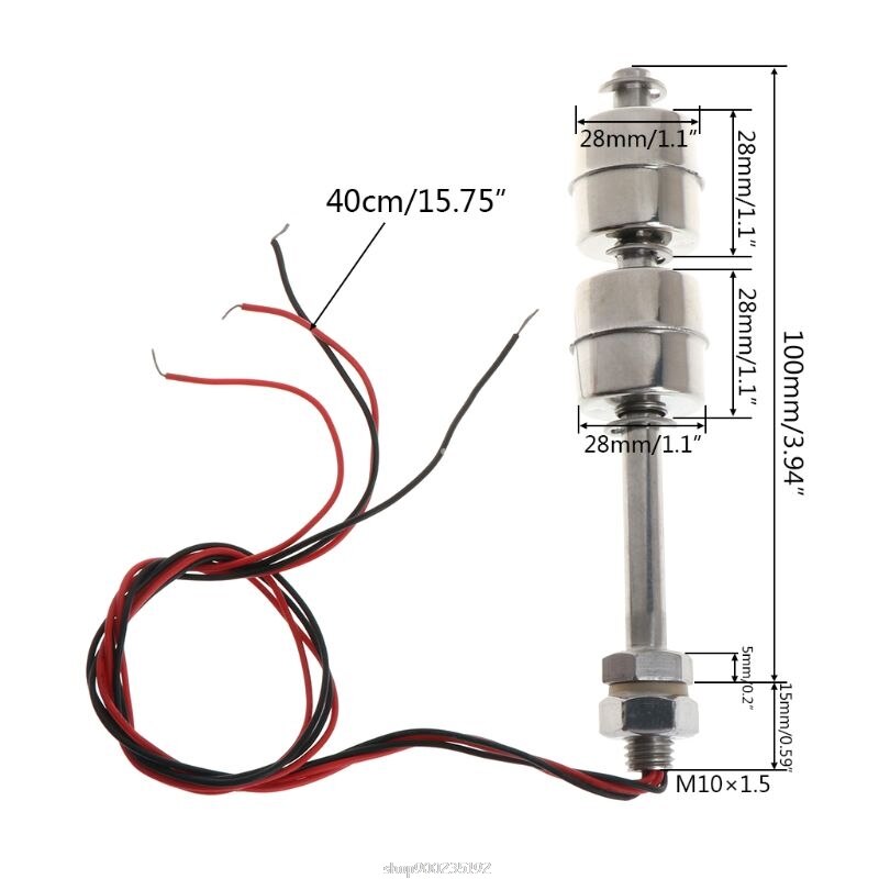 220v 10w 100mm vlotterschakelaar automatische tank vloeistof waterniveau sensor roestvrij staal  n24 20