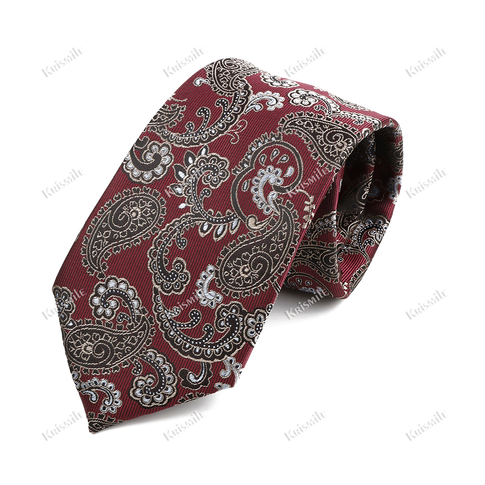 Paisley Mannen Stropdas Klassiek Rood Blauw Groen Luxe Jacquard Stropdas Bruiloft Dagelijkse Slijtage Bruidegom Shirt Pak Das