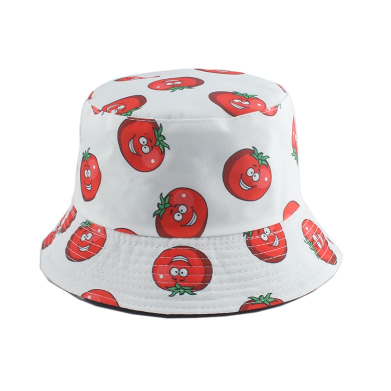 Chapeau Bob réversible avec imprimé de dessin animé pour hommes et femmes, casquette de pêcheur, à la