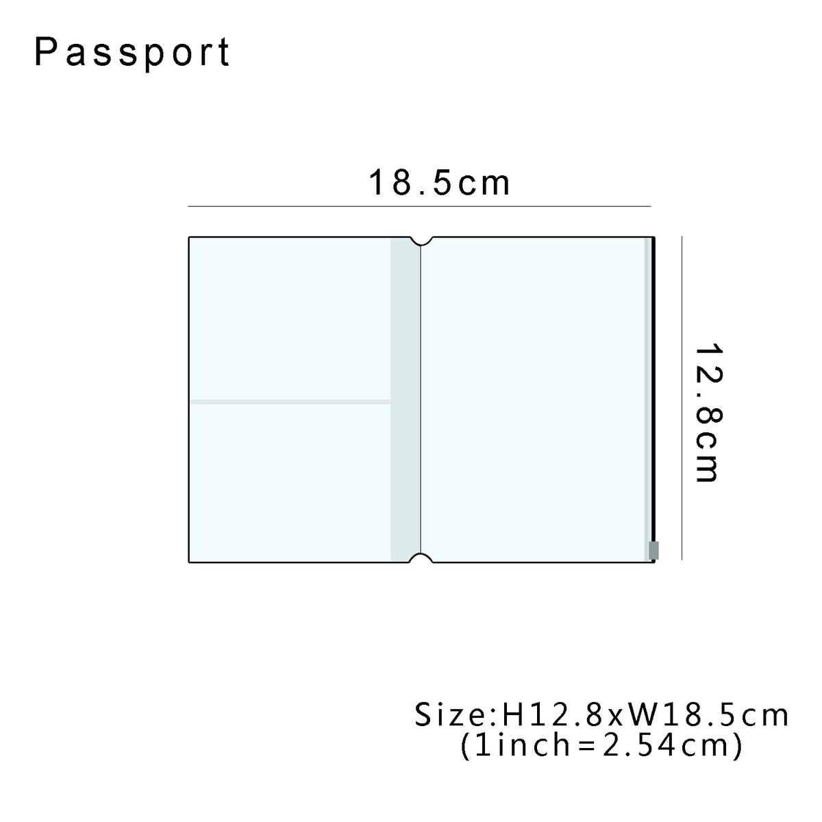 PVC Zipper Pocket File Folder Travel Journal Notebook Planner Accessories Card Holder Storage Pouch Bag A5/Regular/Passport: Passport 128x185mm