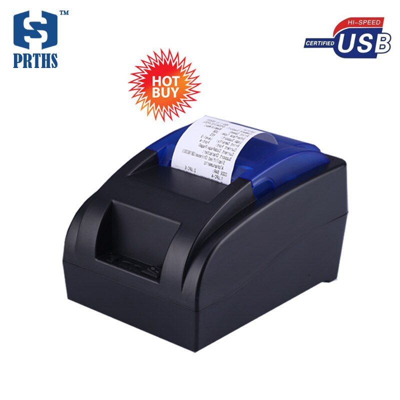 USB thermal printer with EU/US/UK plug 58mm paper roll pos printer machine for store, supermarket HS-58HU
