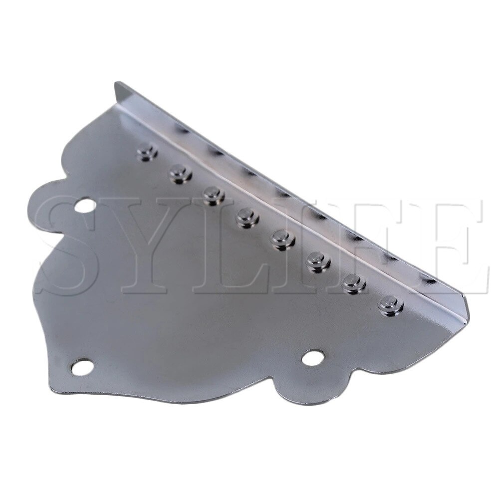 70 x 41 mm förkromad metall 8 strängad mandolin gitarr bakstycke silve