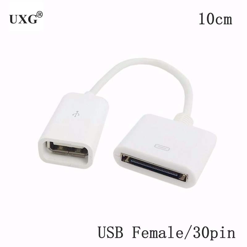 Dock 30 Pin Female naar USB-C USB 3.1 Micro USB 8pin Type C Mannelijke Korte Oplaadkabel Voor Huawei Xiaomi Mac Onplus 15 cm: Black