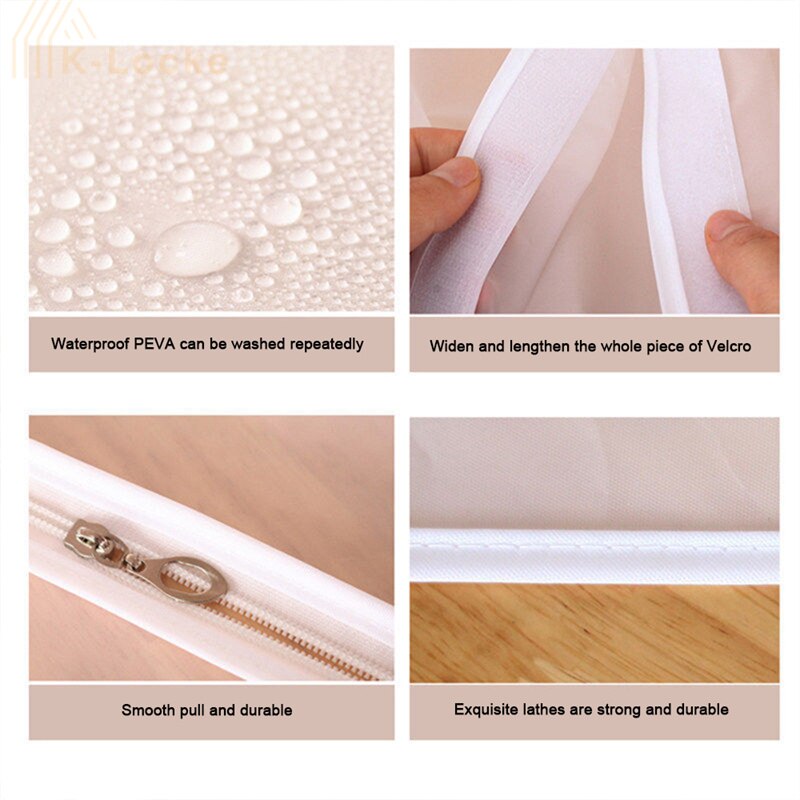 Bolsa gruesa transparente para ropa, cubierta a prueba de polvo, almacenamiento de tela, impermeable, Protector de abrigo, bolsa de almacenamiento