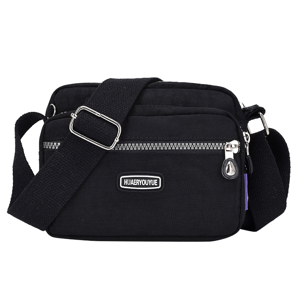 Bolso de hombro para mujer, informal, de , de nailon, para mujer, bolso de hombro, resistente al agua, para chicas, bandolera, pequeño para mujer,: Black