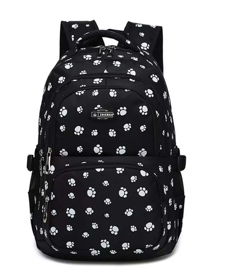 Zaini per bambini zaino Mochila escolar per ragazze zaino per scuola elementare impermeabile borsa per libri per bambini con stampa zampa di orso dei cartoni animati