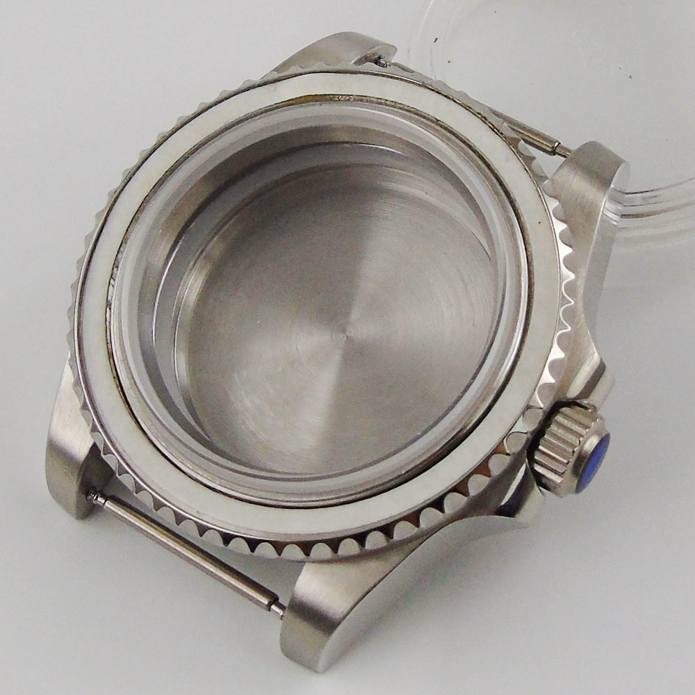Rvs 40Mm Horloge Case Sapphire Crystal Fit NH35 NH36 Beweging Verkocht Backcover Geschroefde Kroon