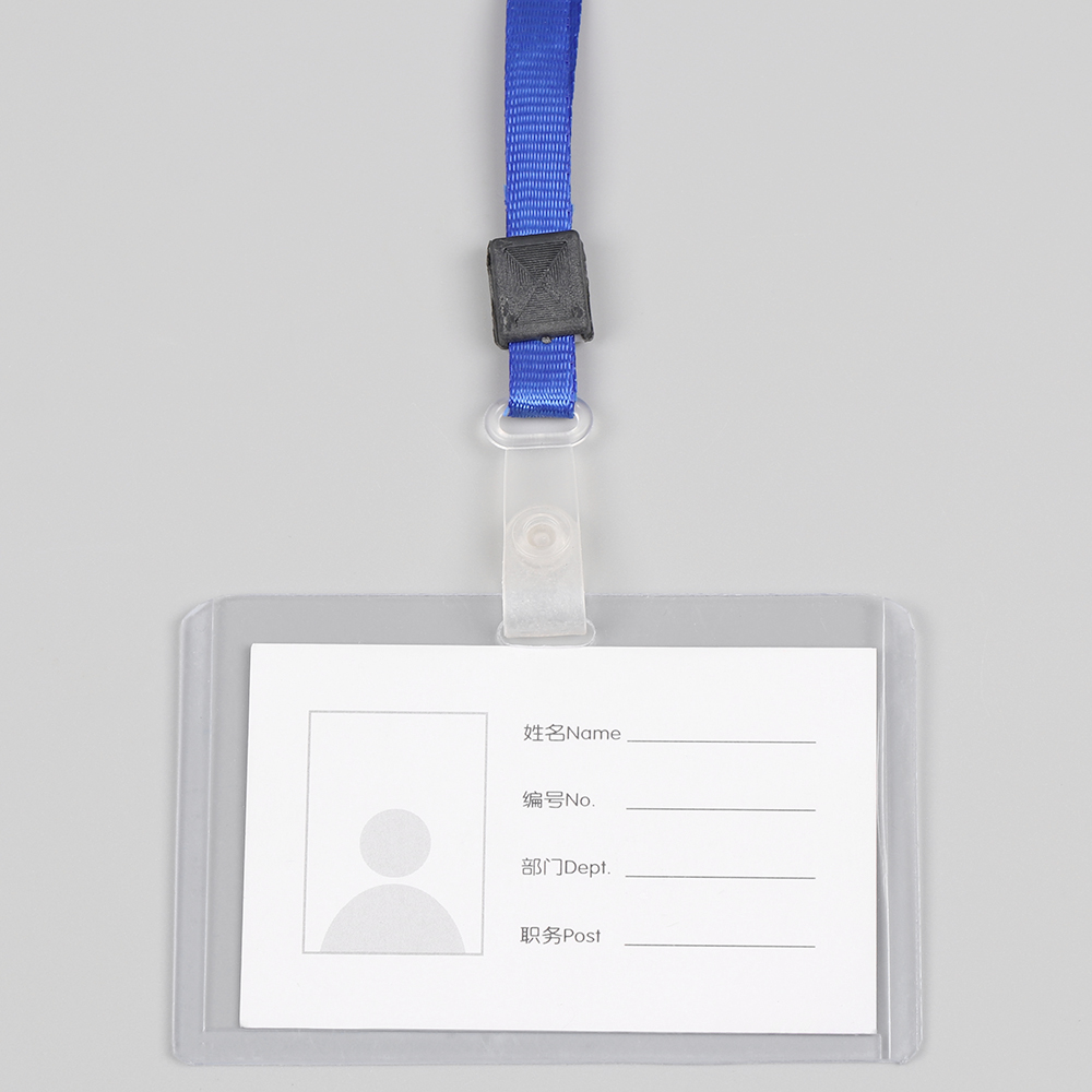 5PCs Transparent Plastic Badge Work Card Holder Protector Cover ID Card Pouch Business Case Pocket Unisex Card Sleeve
