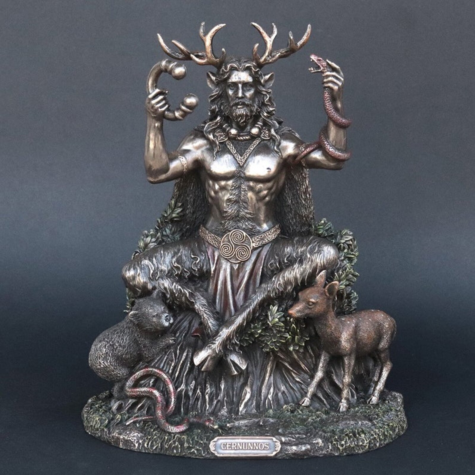 5 Inch Cernunnos Celtics Gehoornde God Van Dieren Hars Standbeeld De Onderwereld Standbeeld Voor Home Tuin Decoratie Tt-Best