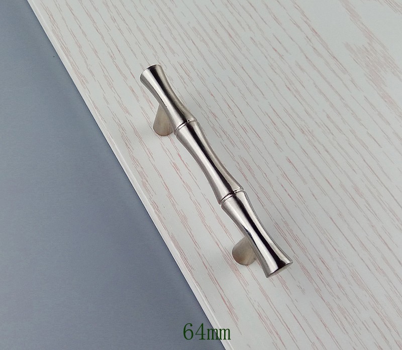 64mm/96mm Bamboo Style Furniture Hardware Handle Kitchen Cabinets Sliding Door Knob Drawer Wardrobe Cupboard Push Pulls Handles