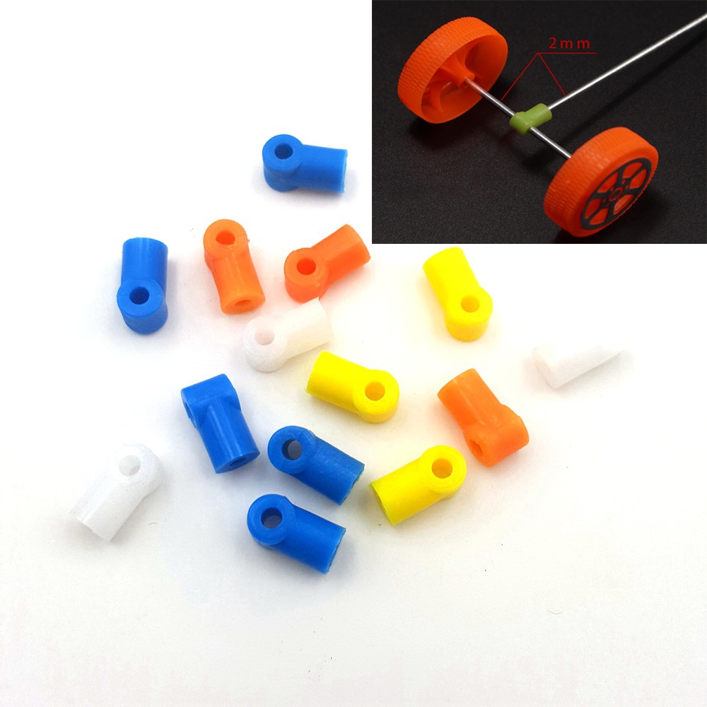 20PC/LOT Multicolor Axle sleeve Tee coupling Axle connection 2MM Shaft Connect for DIY Model toys