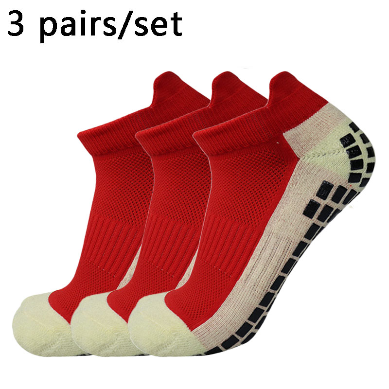 3 paar mannen vrouwen voetbalsokken korte sport siliconen antislip grip voetbalsokken calcetines hombre futbol