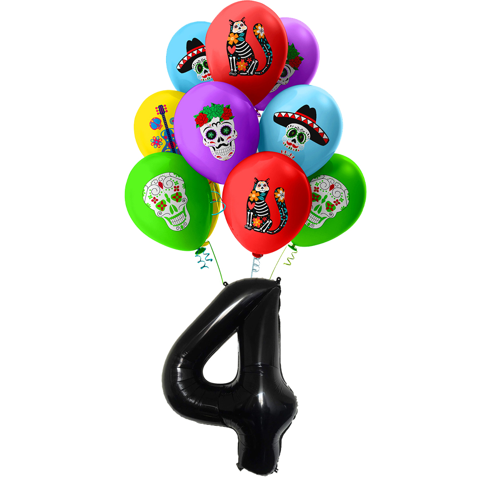 Decoraciones de cumpleaños con tema del Día de los Muertos, vajilla desechable para , servilletas de papel, vasos, platos, manteles, paja: Gris oscuro