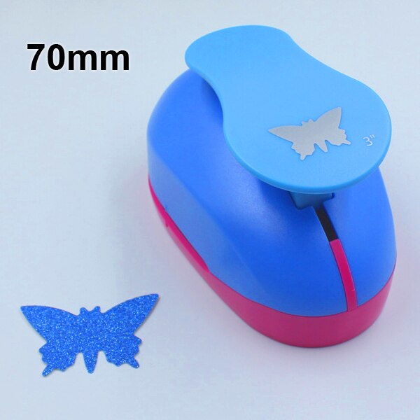 7cm Circle Round Flower Leaf Paper Craft Hole Punch Tool Card DIY Scrapbook Cutter Kids Scrapbook Manual Punch Embossing Cutter: Butterfly