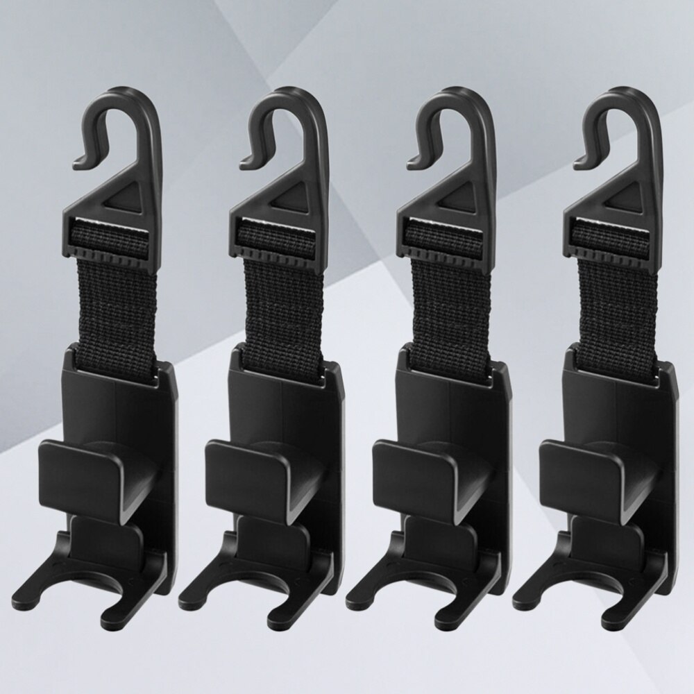 4PCS Car Hooks Concealed Super Load Bearing Household Auto Hooks Multi-function Storage Hooks (Black): Default Title