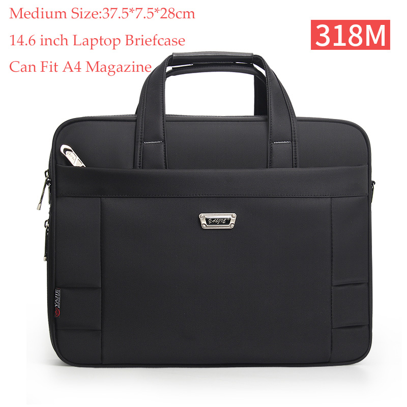 Beroemde Business Mannen Tas 15.6 inch Laptop Handtas Vrouwen Aktetas Tas Grote Casual Messenger Bag Document Office Bag: black M size