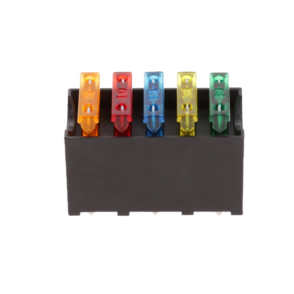 5-Way Fuse Box Holder Block Mounting Base With Middle size ATC Fuses