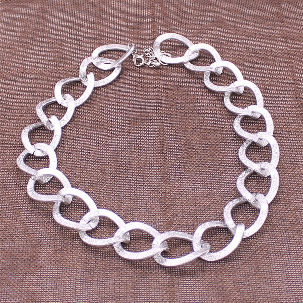 Retro exaggeration aluminum chain 50 centimeters long candy necklace foreign trade