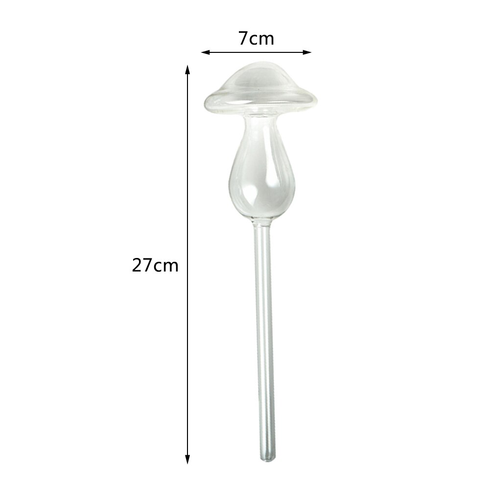 5 Color Plant Flowers Water Feeder Mushroom Shape Plant Self Watering Device Glass Clear Glass Plant Waterer Device