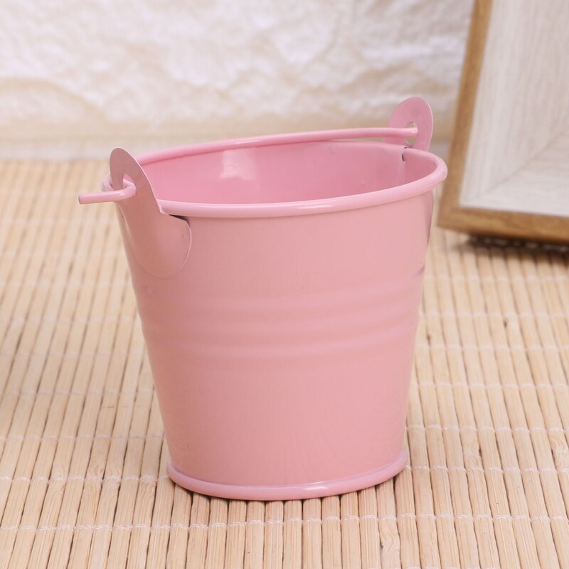 Mini maceta de Metal con forma de barril, maceta para plantas suculentas, decoración para el hogar y la Oficina
