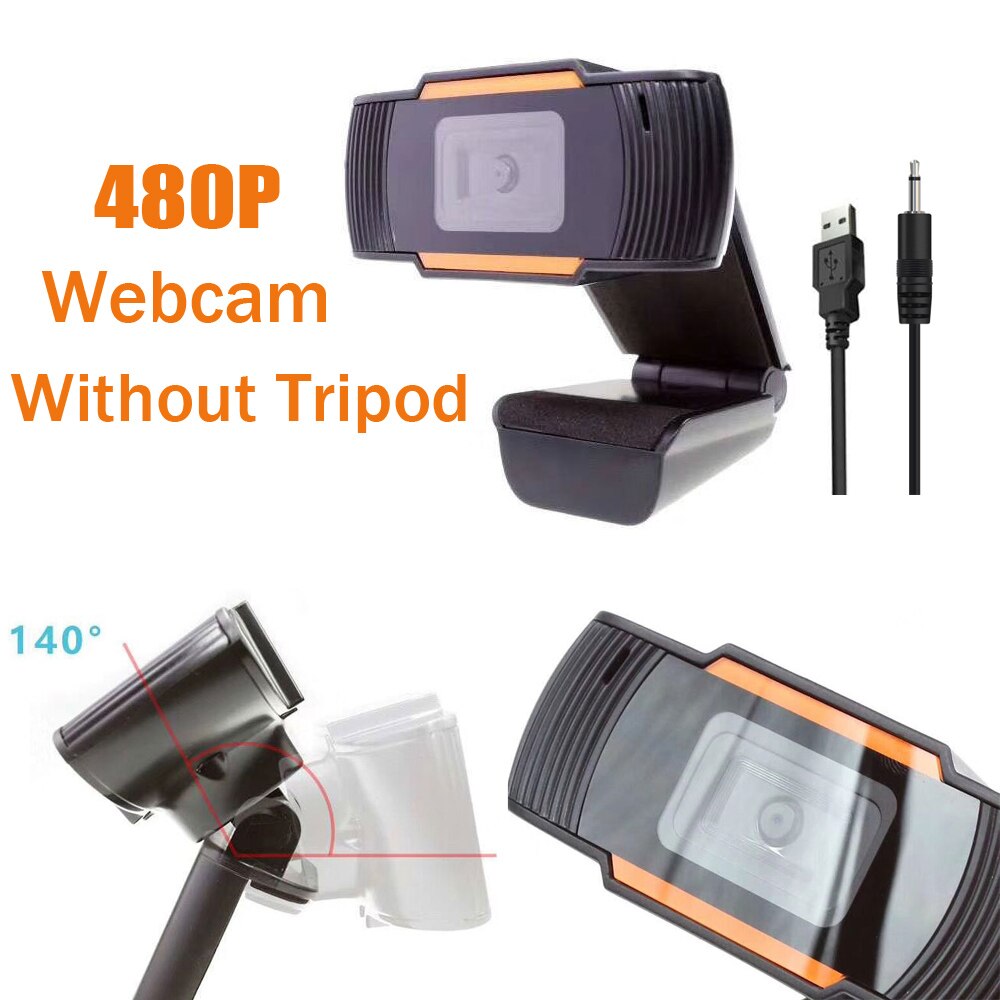 4K 2K 1080p 1K 480P Webcam Autofocus USB Conference PC Web Camera Laptop Desktop for Office Home with Mic HD Web Cam: 480P without gift
