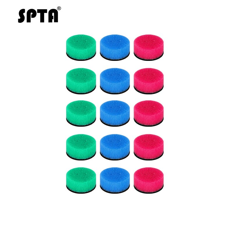 SPTA 78 pièces Mini tampon de polissage détaillant voiture polissage roue peinture Flexible arbre Kit marchandises pour voiture polonais perceuse polisseuse phare: 15Pcs 25mm Mix Pad