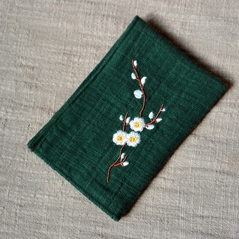 Toallas de té chinas bordadas, tela con patrón de ciruela, absorción de agua, tazón de ceremonia ecológico, toalla de limpieza de tetera, 1 ud.: 3