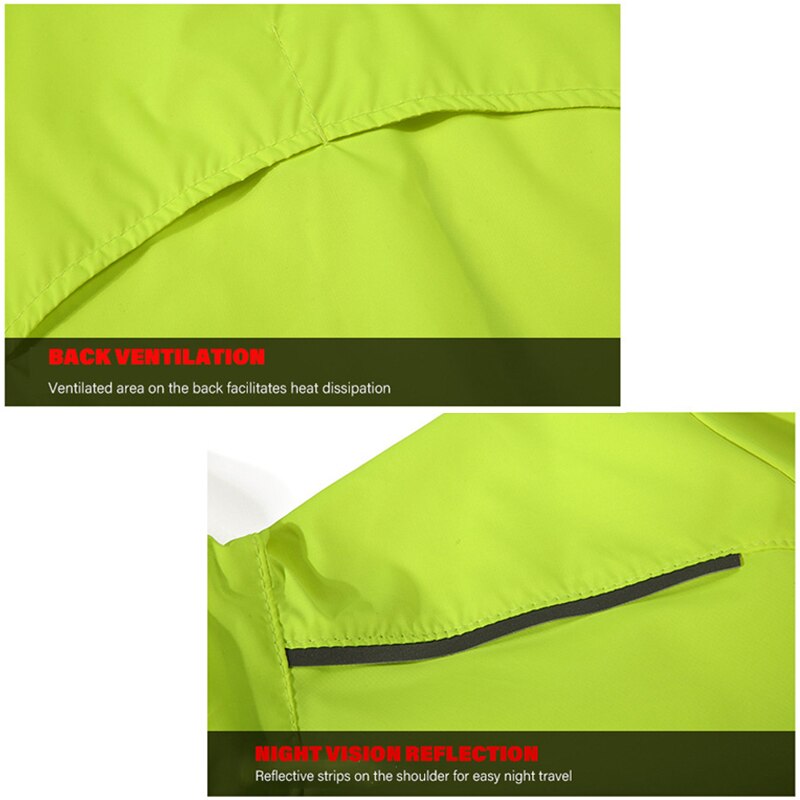 Ultralet nylon cykel vindjakke herre vandtæt regnjakke vindtæt solcreme åndbar cykel reflekterende tøj